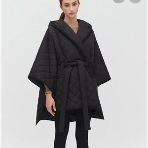 Cuyana Black Quilted Cape